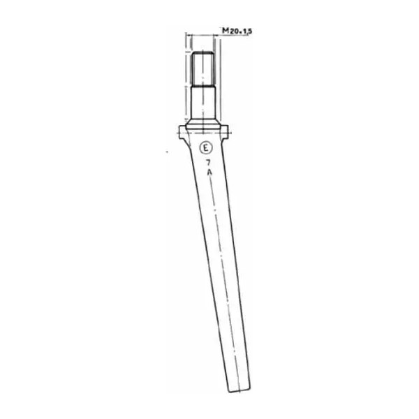 Klin roto drljače Breviglieri 330/87/M20x1.5, kat. br. 6023 — PlugekS