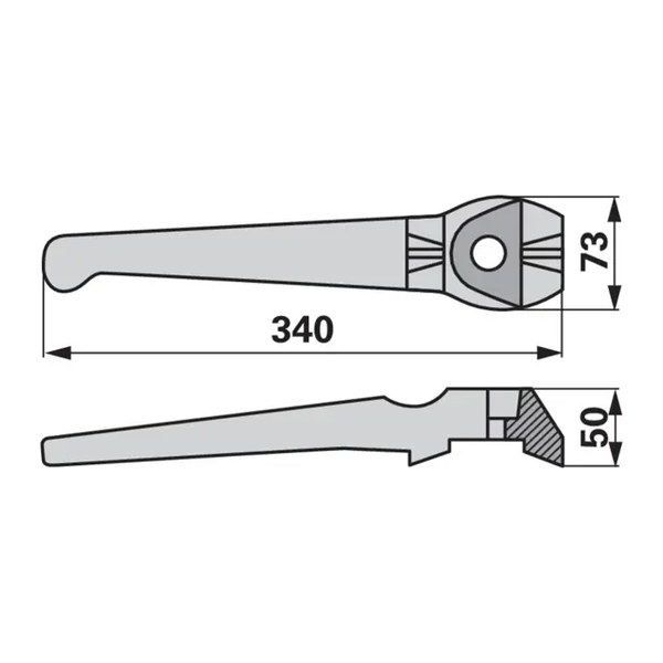 Klin roto drljače Lely 35 345/73/51/20 (desno), kat. br. 6043 — PlugekS