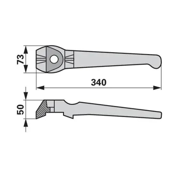 Klin roto drljače Lely 35 345/73/51/20 (levo), kat. br. 6044 — PlugekS