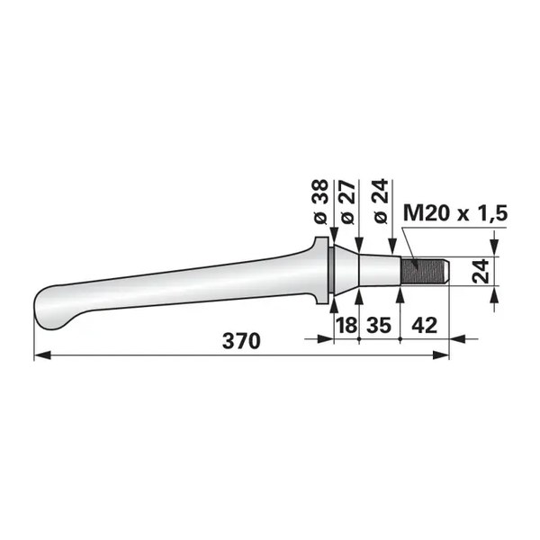 Klin roto drljače Lely 370/94/24/27/20x1.5, kat. br. 6045 — PlugekS